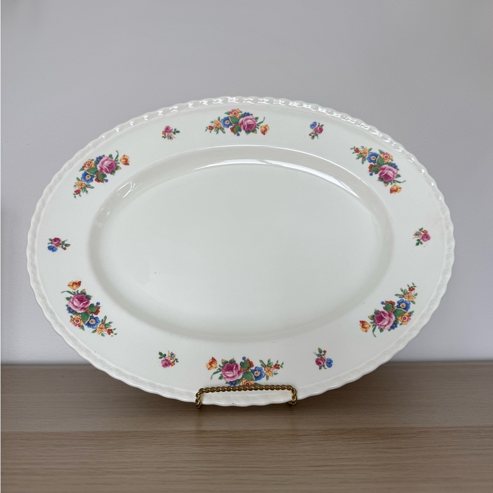 1940s Myott “Rose of England” oval serving platter